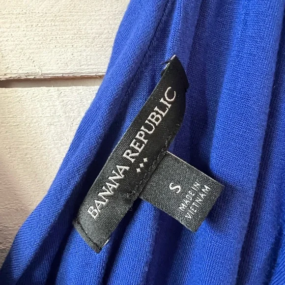 Banana Republic Elegant Blue Maxi Dress sz S Slit - Picture 5 of 6